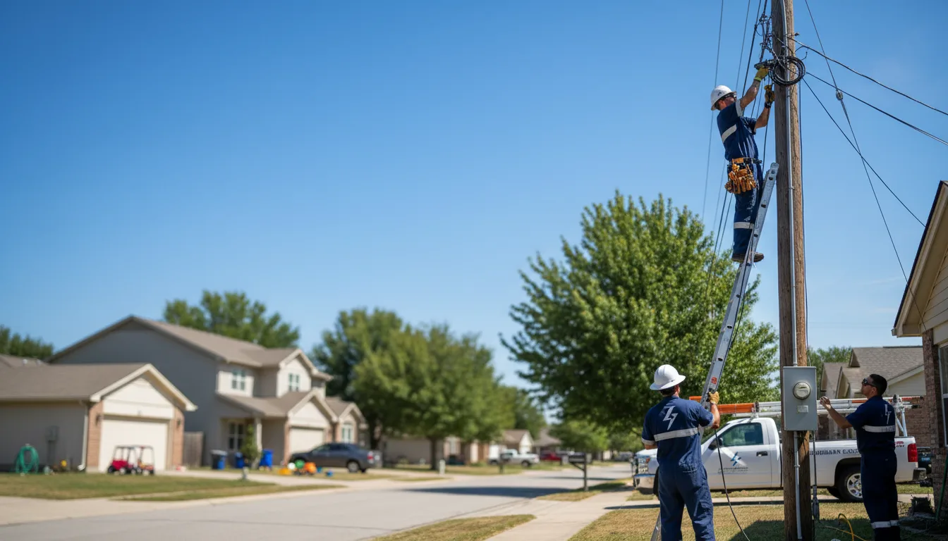 Residential electrician providing installation services in Tipton, OK